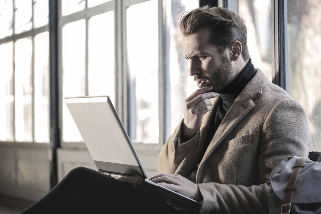 a man studying information about prostatitis